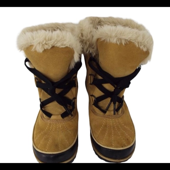 Women’s SOREL Tivoli II Brown Suede Leather Fur Boots - Picture 3 of 8